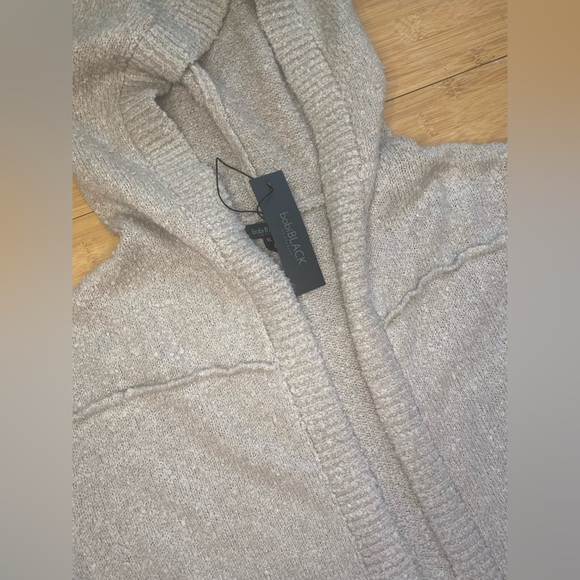 NWT BOBIBLACK HOODIE LONG OPEN CARDIGAN WITH POCKETS SIZE XL IN TAN - Picture 3 of 6